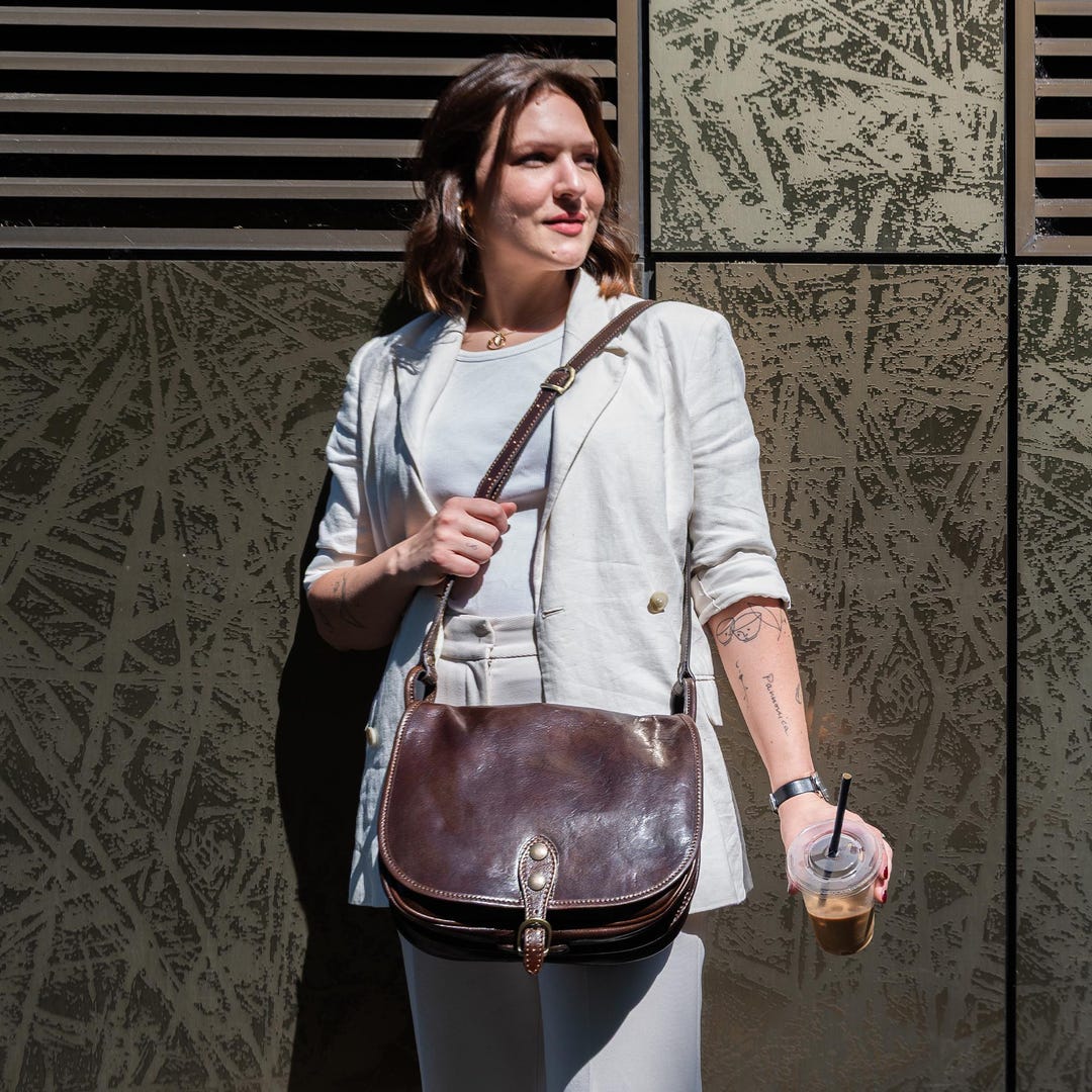 Leather Crossbody Handbag