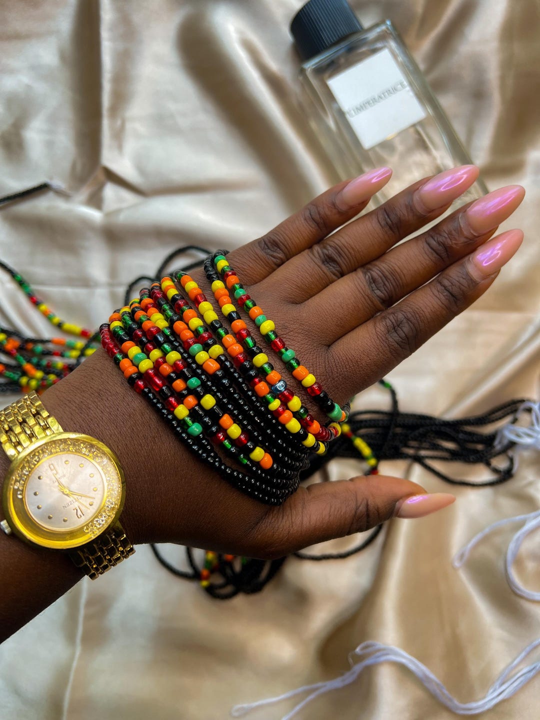 Beaded African Waist Beads Set